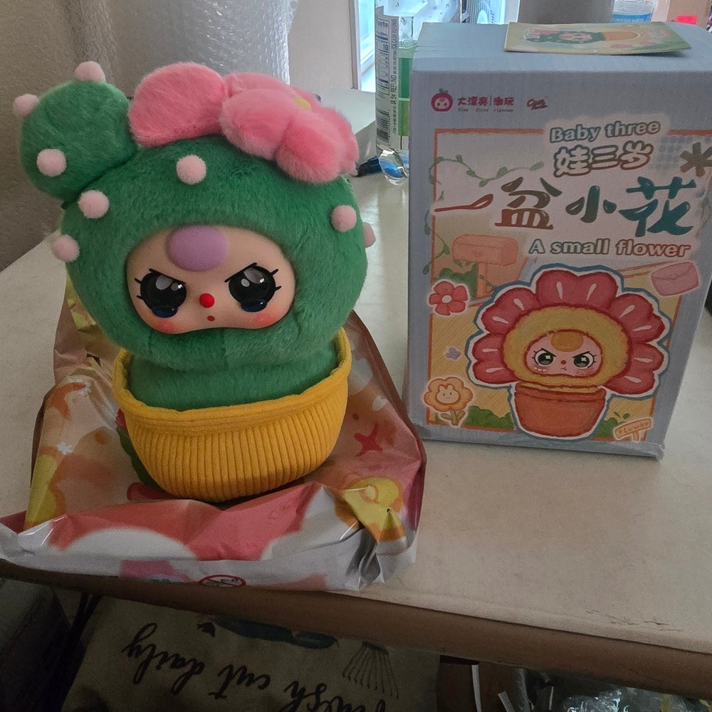 Baby Three A Small Flower Series Cactus Plush Vinyl Art Toy Blind Box Figure